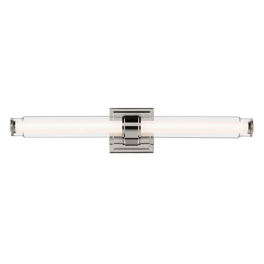 KICHLER 55238PNLED Laurene 26.5" Linear Bath Bar Medium Led With Clear Glass In Chrome