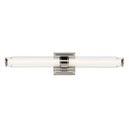KICHLER 55238PNLED Laurene 26.5" Linear Bath Bar Medium Led With Clear Glass In Chrome