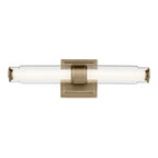KICHLER 55237CPZLED Laurene 18.5" Linear Bath Bar Small Led With Clear Glass In Champagne Bronze
