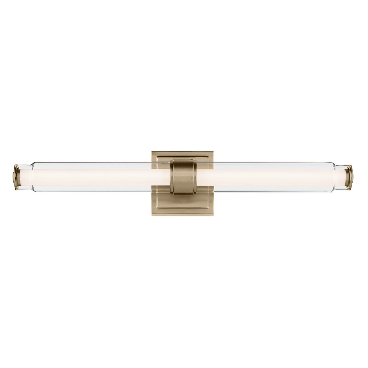 KICHLER 55238CPZLED Laurene 26.5" Linear Bath Bar Medium Led With Clear Glass In Champagne Bronze