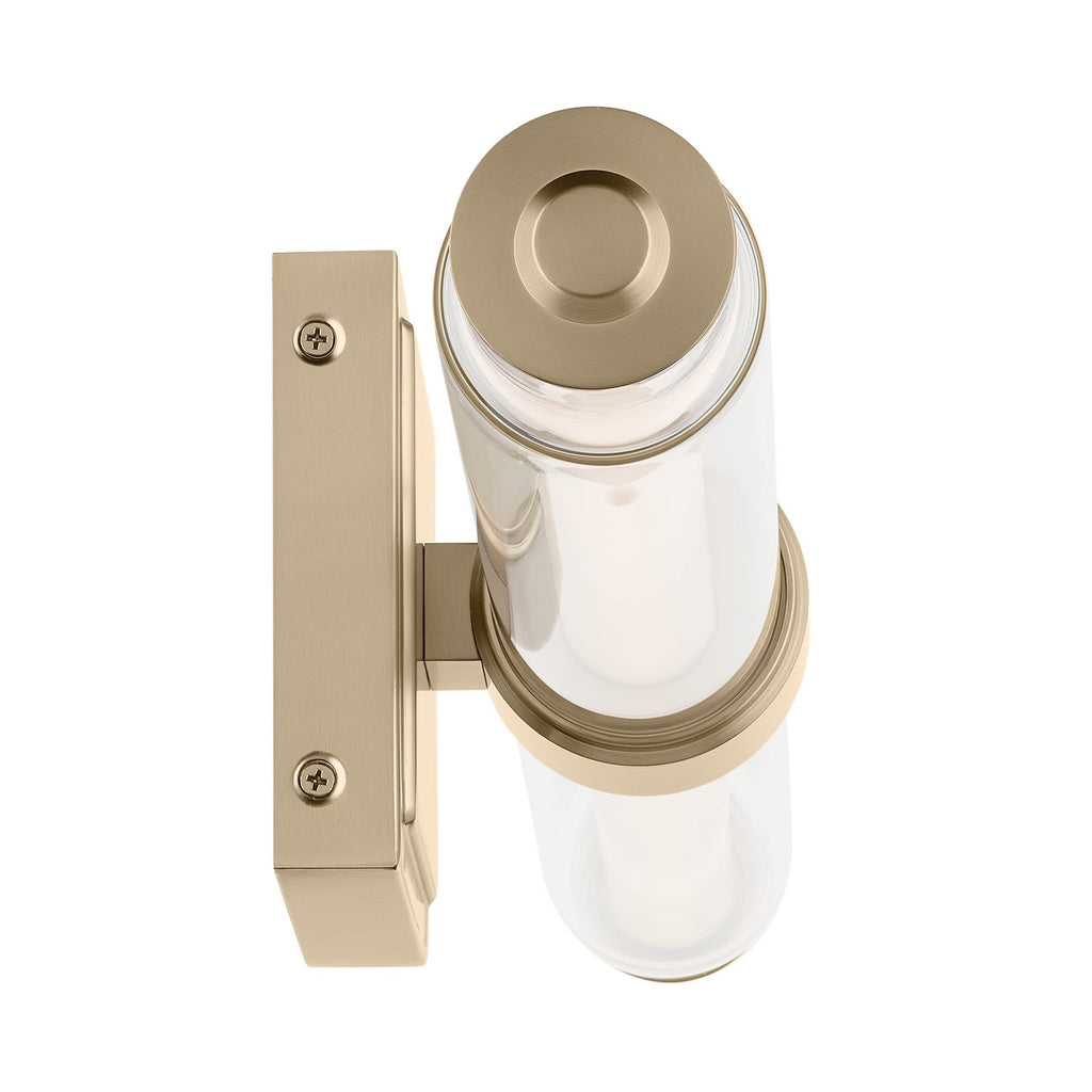 KICHLER 55238CPZLED Laurene 26.5" Linear Bath Bar Medium Led With Clear Glass In Champagne Bronze