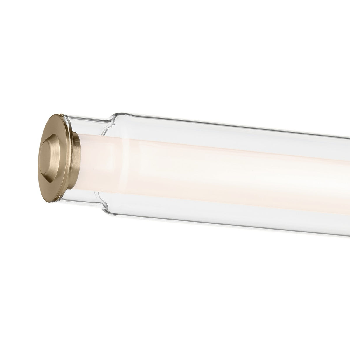 KICHLER 55238CPZLED Laurene 26.5" Linear Bath Bar Medium Led With Clear Glass In Champagne Bronze