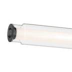 KICHLER 55238BKLED Laurene 26.5" Linear Bath Bar Medium Led With Clear Glass In Black