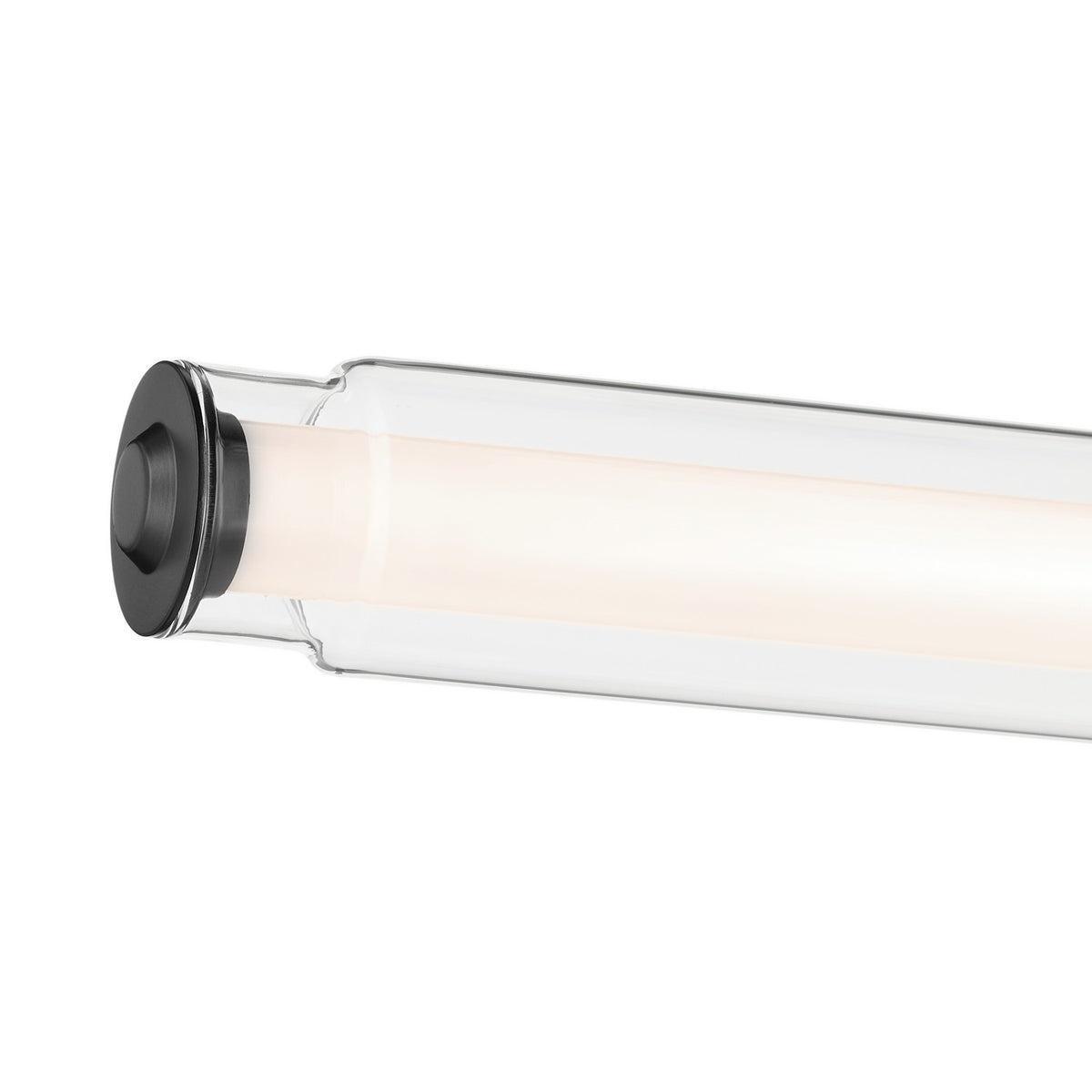 KICHLER 55238BKLED Laurene 26.5" Linear Bath Bar Medium Led With Clear Glass In Black