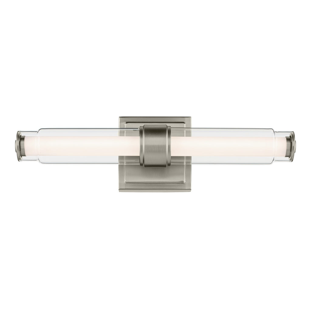 KICHLER 55237NILED Laurene 18.5" Linear Bath Bar Small Led With Clear Glass In Brushed Nickel