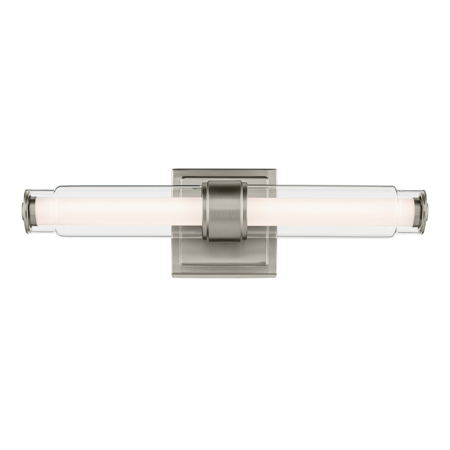 KICHLER 55237NILED Laurene 18.5" Linear Bath Bar Small Led With Clear Glass In Brushed Nickel
