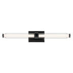 KICHLER 55239BKLED Laurene 31" Linear Bath Bar Large Led With Clear Glass In Black
