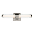 KICHLER 55237PNLED Laurene 18.5" Linear Bath Bar Small Led With Clear Glass In Chrome