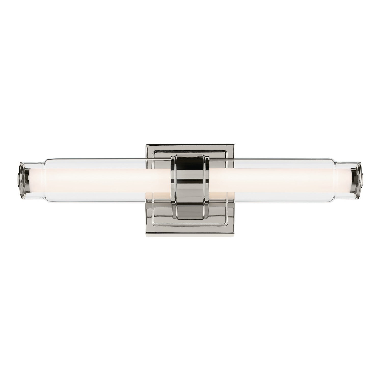 KICHLER 55237PNLED Laurene 18.5" Linear Bath Bar Small Led With Clear Glass In Chrome