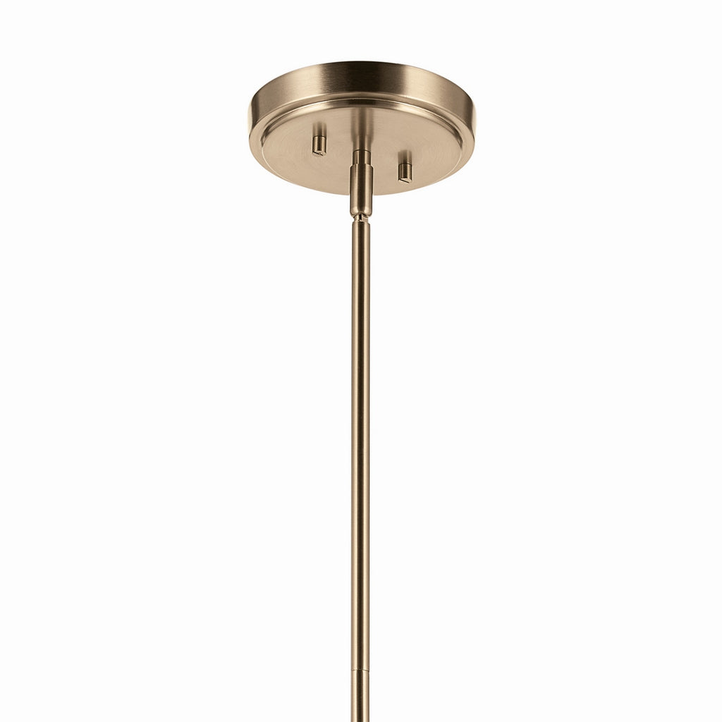 KICHLER 52735CPZ Ophira 28 Inch 4 Light Pendant With Jute Shade In Champagne Bronze
