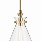 KICHLER 52774CPZCLR Laria 10.5 Inch 1 Light Pendant With Clear Glass In Champagne Bronze