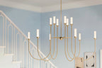 KICHLER 52758CPZLED Moraine 50 Inch Led 12 Light 2-Tier Chandelier In Champagne Bronze