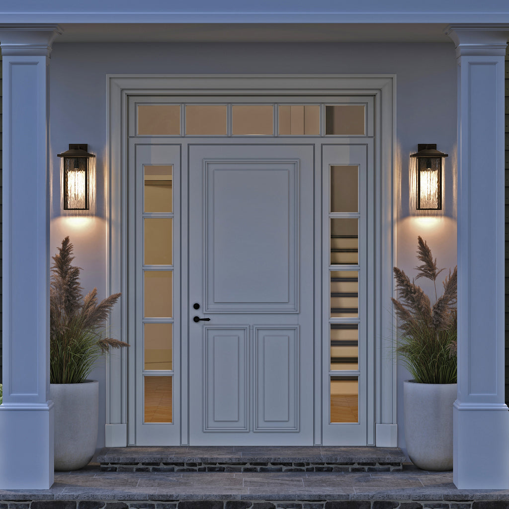 KICHLER 49928OZ Capanna 1-Light Extra-Large Wall Light With Clear Water Glass In Olde Bronze