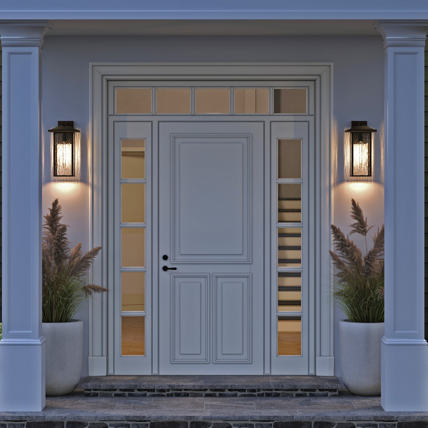 KICHLER 49928OZ Capanna 1-Light Extra-Large Wall Light With Clear Water Glass In Olde Bronze