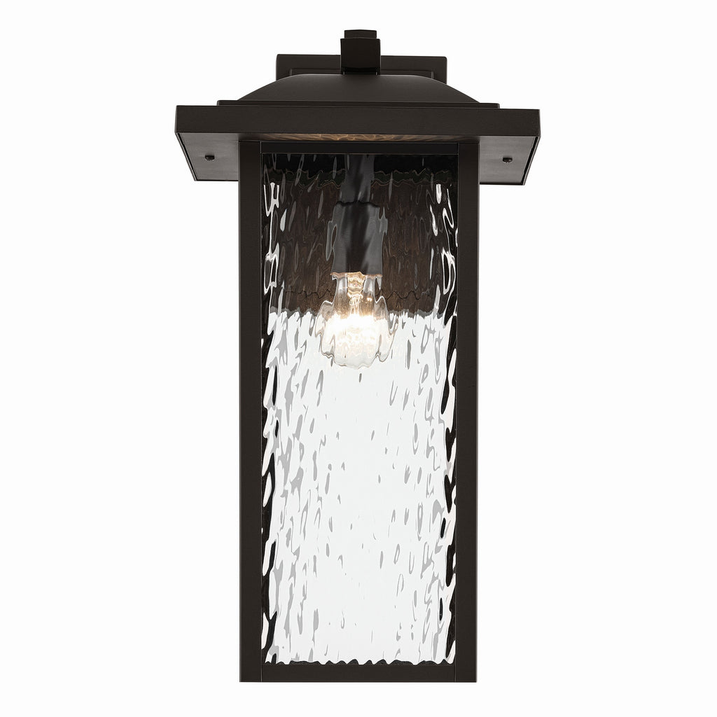KICHLER 49928OZ Capanna 1-Light Extra-Large Wall Light With Clear Water Glass In Olde Bronze