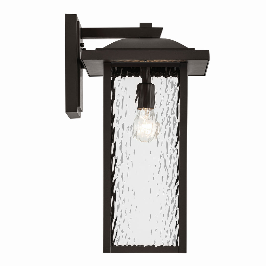 KICHLER 49928OZ Capanna 1-Light Extra-Large Wall Light With Clear Water Glass In Olde Bronze