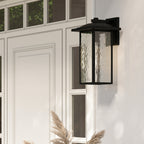 KICHLER 49928BKT Capanna 1-Light Extra-Large Wall Light With Clear Water Glass In Textured Black