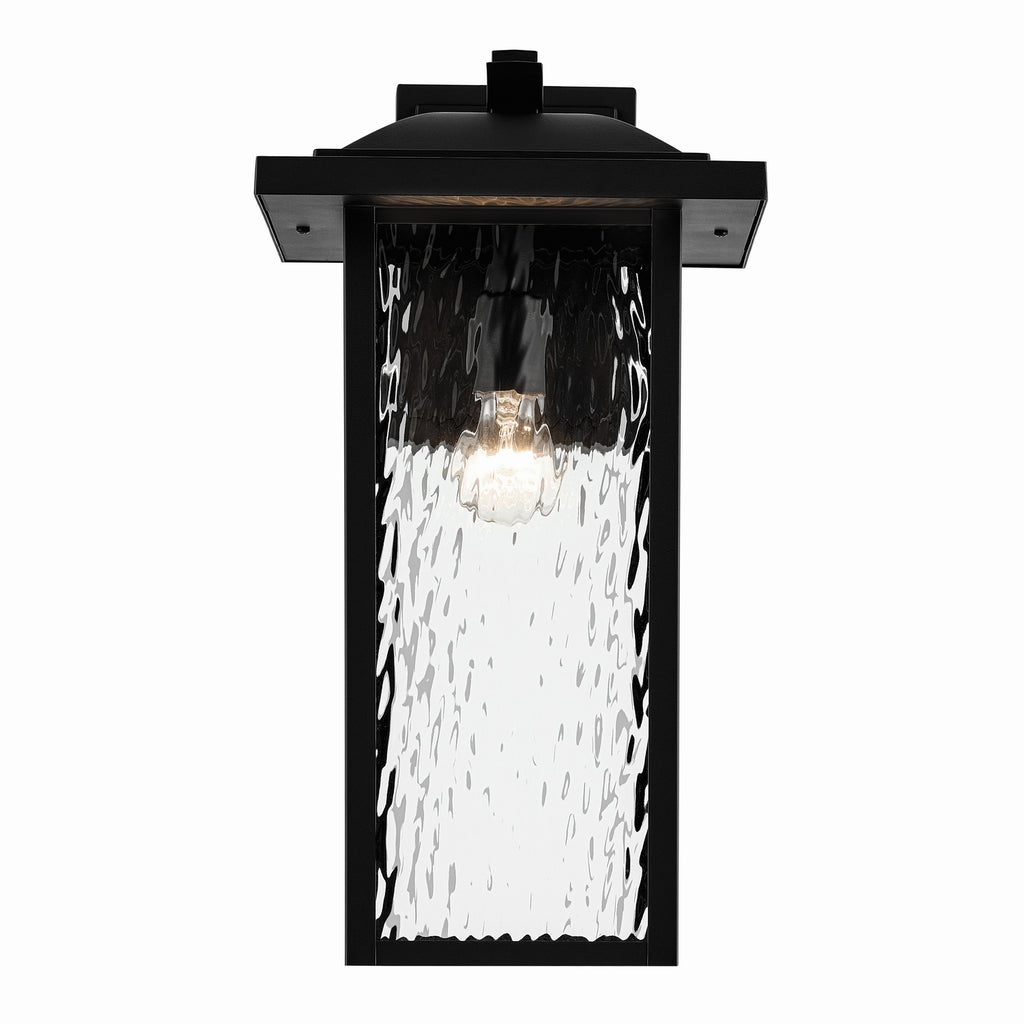KICHLER 49928BKT Capanna 1-Light Extra-Large Wall Light With Clear Water Glass In Textured Black