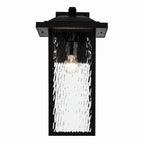 KICHLER 49928BKT Capanna 1-Light Extra-Large Wall Light With Clear Water Glass In Textured Black