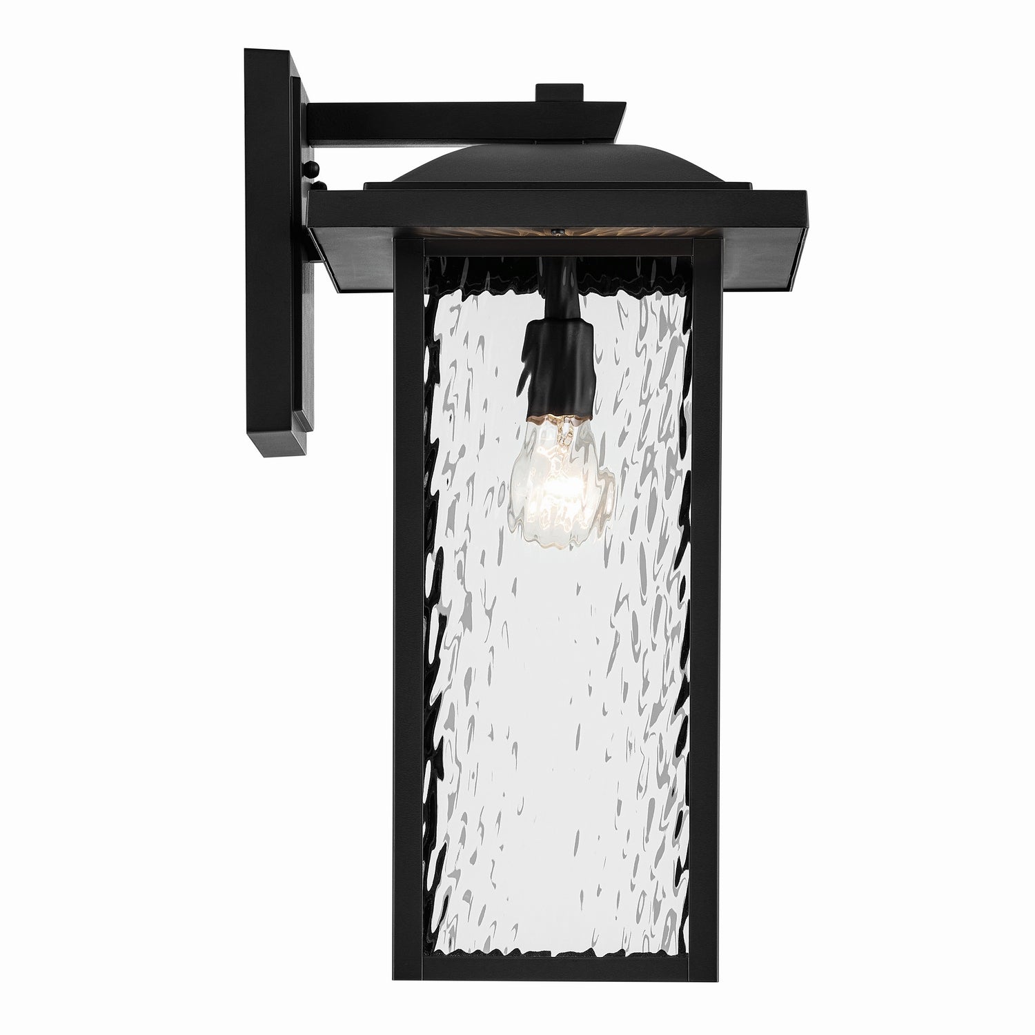 KICHLER 49928BKT Capanna 1-Light Extra-Large Wall Light With Clear Water Glass In Textured Black