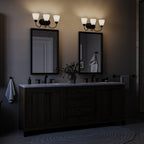 KICHLER 45639BK Jolie 3-Light Vanity Light With Satin Etched Glass In Black