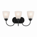 KICHLER 45639BK Jolie 3-Light Vanity Light With Satin Etched Glass In Black