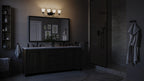 KICHLER 45640BK Jolie 4-Light Vanity Light With Satin Etched Glass In Black