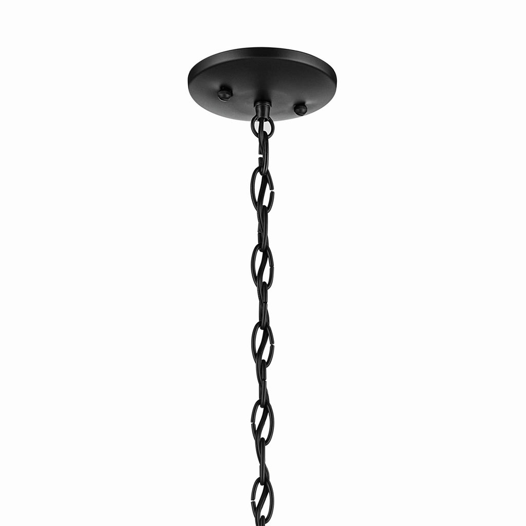 KICHLER 43641BK Jolie 2-Light Pendant Semi Flush With Satin Etched Glass In Black