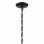KICHLER 43638BK Jolie 5-Light Chandelier With Satin Etched Glass In Black
