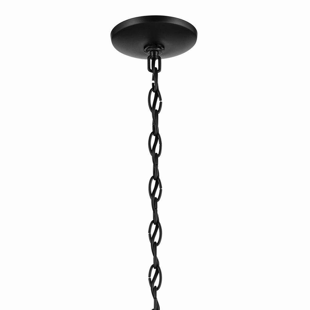 KICHLER 43637BK Jolie 3-Light Mini Chandelier With Satin Etched Glass In Black