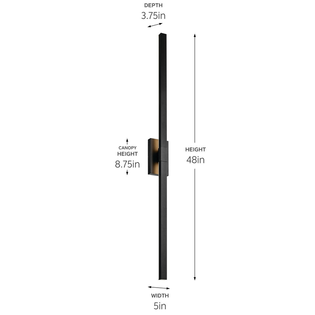 KICHLER 59149BKTLED Nocar Led Outdoor Wall Mount Textured Black