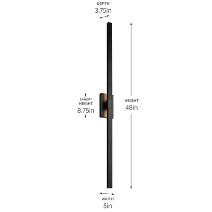 KICHLER 59149BKTLED Nocar Led Outdoor Wall Mount Textured Black