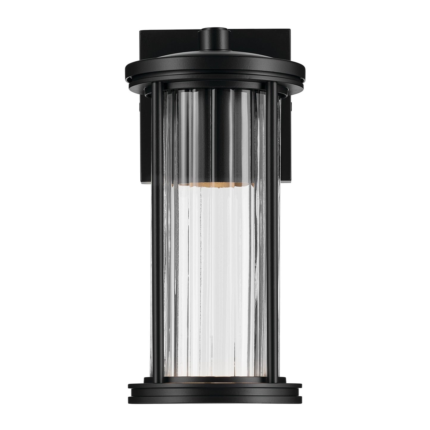 KICHLER 59022BKDS Barras One Light Outdoor Wall Mount Black