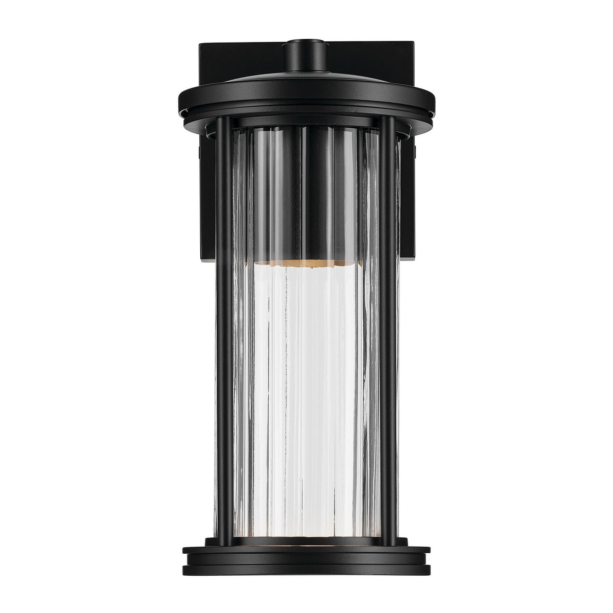 KICHLER 59022BKDS Barras One Light Outdoor Wall Mount Black