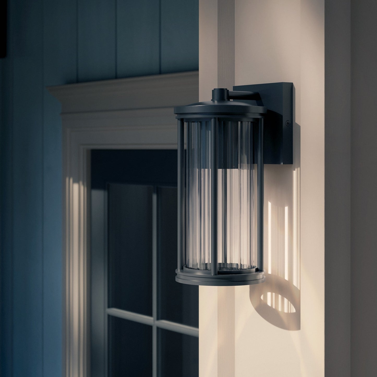 KICHLER 59022BKDS Barras One Light Outdoor Wall Mount Black