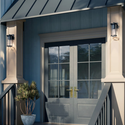 KICHLER 59022BKDS Barras One Light Outdoor Wall Mount Black