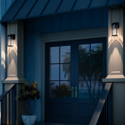 KICHLER 59022BKDS Barras One Light Outdoor Wall Mount Black