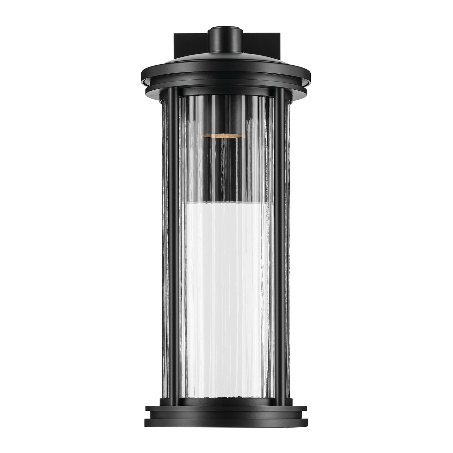 KICHLER 59024BKDS Barras One Light Outdoor Wall Mount Black