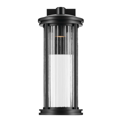 KICHLER 59024BKDS Barras One Light Outdoor Wall Mount Black