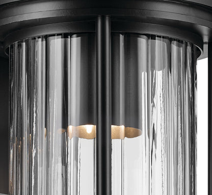 KICHLER 59024BKDS Barras One Light Outdoor Wall Mount Black