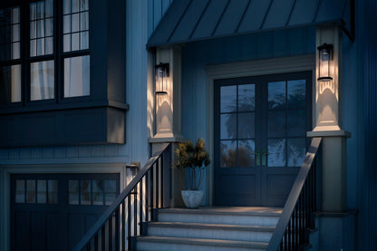KICHLER 59024BKDS Barras One Light Outdoor Wall Mount Black