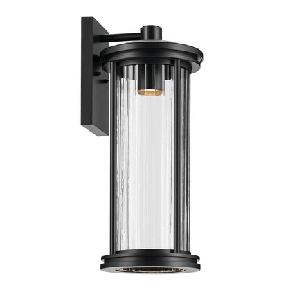 KICHLER 59024BKDS Barras One Light Outdoor Wall Mount Black