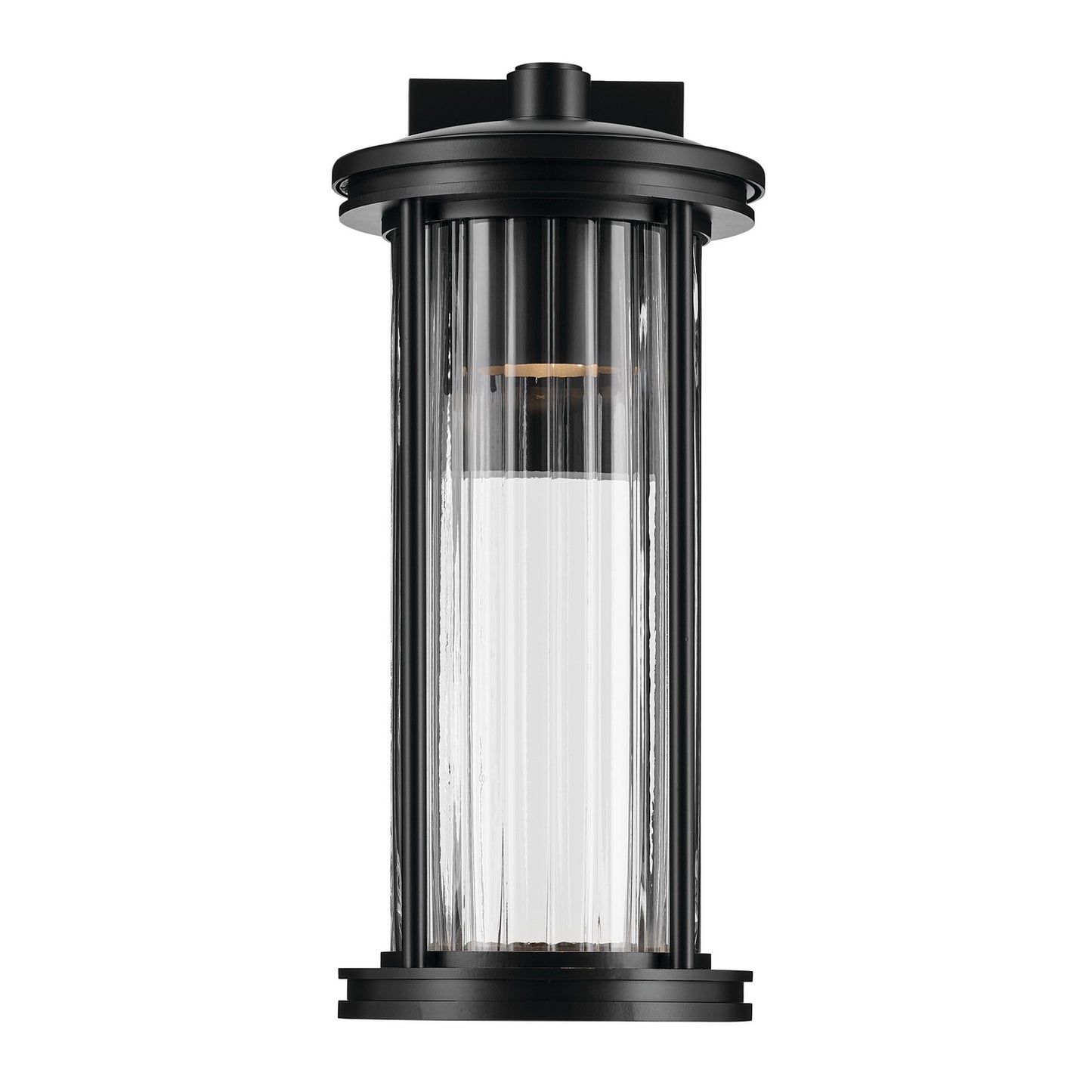 KICHLER 59023BKDS Barras One Light Outdoor Wall Mount Black