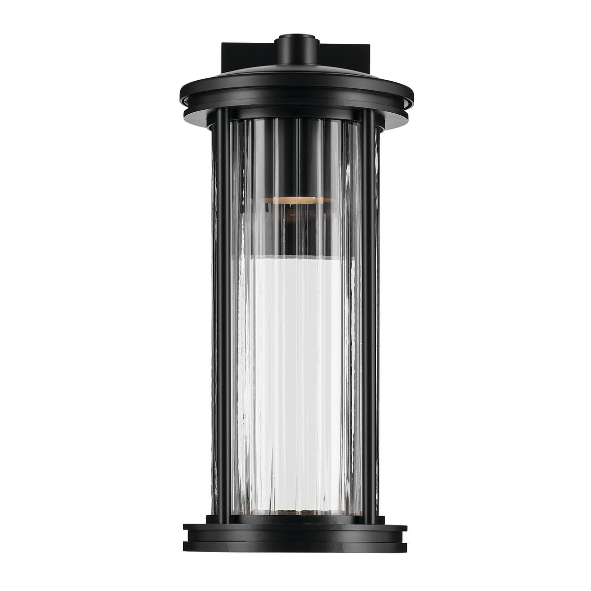 KICHLER 59023BKDS Barras One Light Outdoor Wall Mount Black