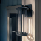 KICHLER 59023BKDS Barras One Light Outdoor Wall Mount Black