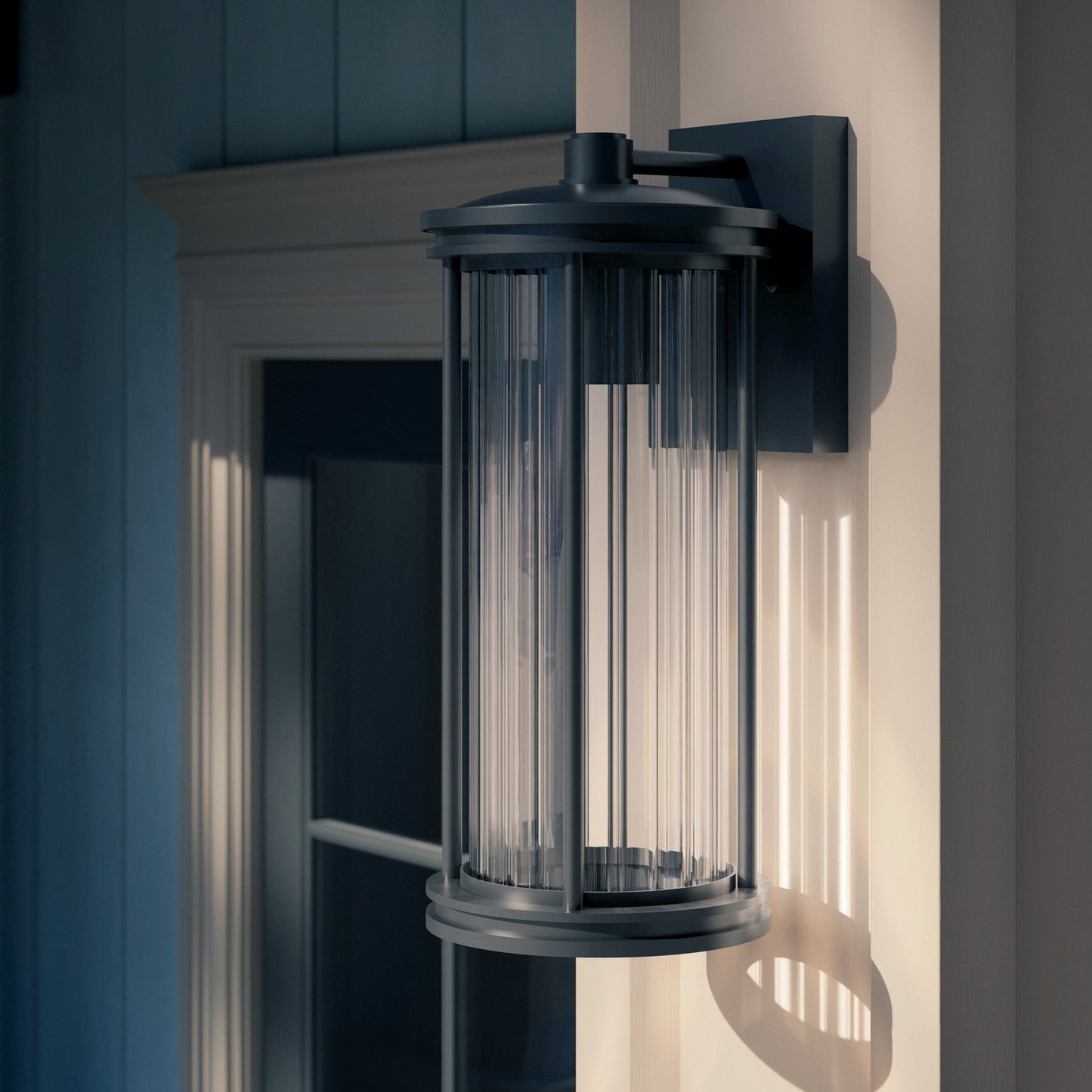 KICHLER 59023BKDS Barras One Light Outdoor Wall Mount Black