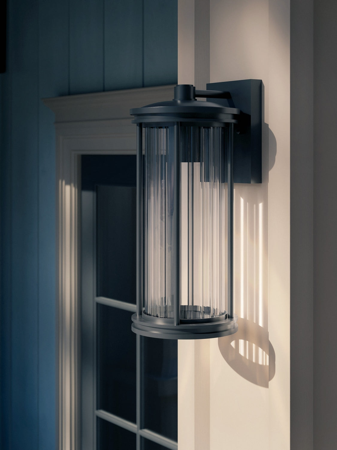 KICHLER 59023BKDS Barras One Light Outdoor Wall Mount Black