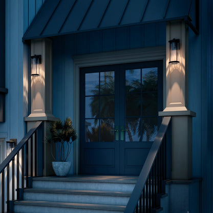KICHLER 59023BKDS Barras One Light Outdoor Wall Mount Black