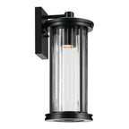 KICHLER 59023BKDS Barras One Light Outdoor Wall Mount Black
