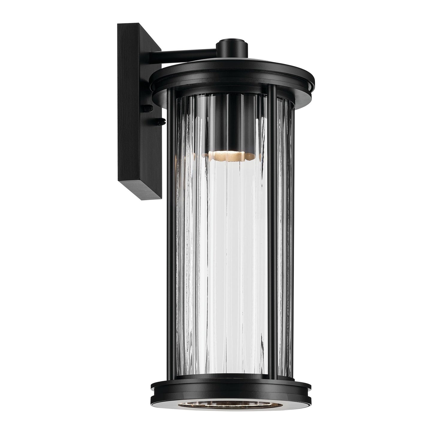 KICHLER 59023BKDS Barras One Light Outdoor Wall Mount Black